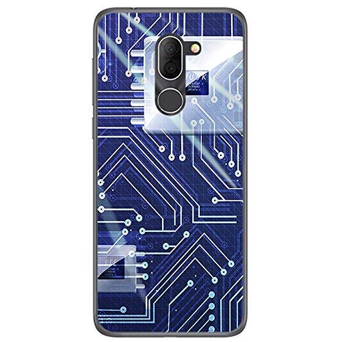 Tumundosmartphone Funda Gel TPU para ALCATEL 3X diseño Circuito Dibujos