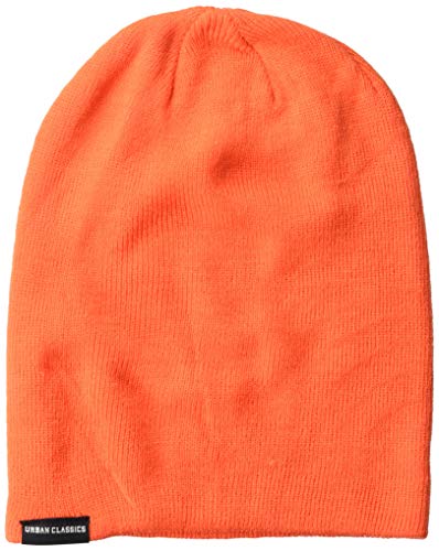 Urban Classics Neon Long Beanie Gorro de Punto, Naranja (Orange 00180), Talla única Unisex Adulto