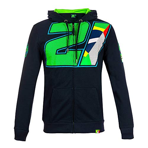 Valentino Rossi Franco MORBIDELLI, Sudadera con Capucha, Manga Lunga Hombre, Azul, XL