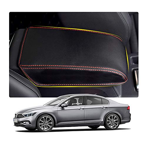 YEE PIN V W Passat B8 Sedan/V W Passat Valiant Reposabrazos Caja Cuero Cubierta, Apoyabrazos de Consola Central Funda de Protección de Superficie Interior Accesorios