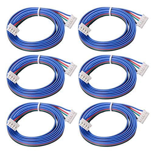 YIENOKEP 6 piezas 1M Cables de conector de motor XH2.54 Terminal Motor Link 4pin-6pin Cables de motor paso a paso para impresora 3D Motor paso a paso