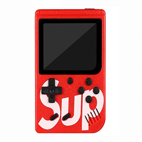 YUY Consola Juegos Portátil Mini Pocket Sup Dobles Nostálgico Retro Clásico Batería Recargable Pantalla HD Diversión Aliviar Presión Rojo