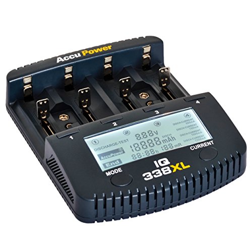 AccuPower Cargador universal IQ338XL Li-Ion / Ni-Cd / Ni-MH