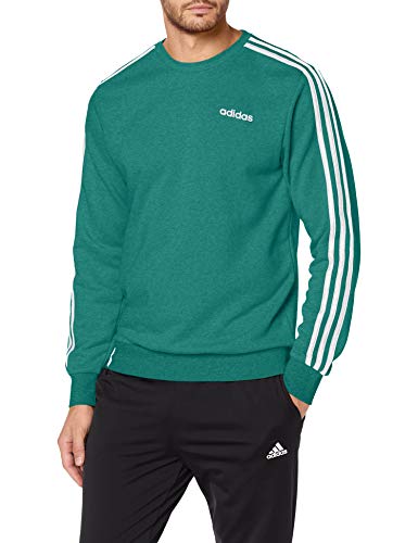 adidas E 3S Crew Ft Sudadera, Hombre, veunja/Blanco, XS