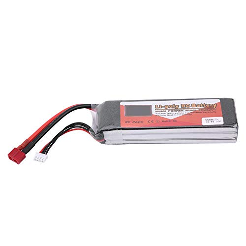 Alinory Batería LiPo RC, batería LiPo T-Plug 4S 5000mAh, batería LiPo Recargable para helicóptero FPV Racing Drone RC(5500mAh 14.8V 60C T Plug)