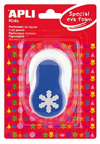 APLI Kids 13302 - Perforadora especial goma EVA copo nieve, 25.4 mm
