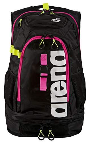 Arena Fastpack 2.1 Mochila, Unisex Adulto, Negro (Black/Fuchsia/W), 36x24x45 cm (W x H x L)