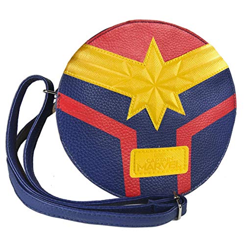 ARTESANIA CERDA Bolso Bandolera Captain Marvel, Unisex Adultos, Azul (Azul), 5x18x18 cm (W x H x L)