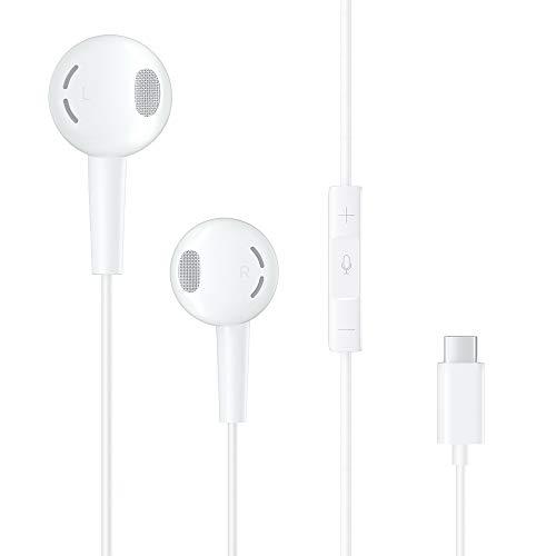 Auriculares Meizu EP3C USB Tipo C In-Ear Sonido Estéreo con Micrófono y Control de Volumen, Compatible con Meizu 17 Pro SamsungS20 Ultra S20+ Z Flip Note20,Google Pixel 4 4a OnePlus 8 Xiaomi 10