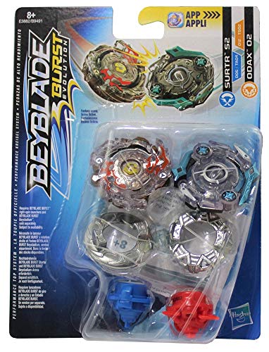 Beyblade Hasbro Burst Let it Rip! Spinning Top Set de 2 Paquetes Dobles, para niños, niños y niñas (Subtr S2 y Odax O2  )