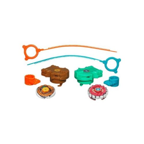 Beyblade Hasbro Metal Master 2 Pack Poison Fury Showdown - Set de 2 peonzas lanzadores, Colores Variados