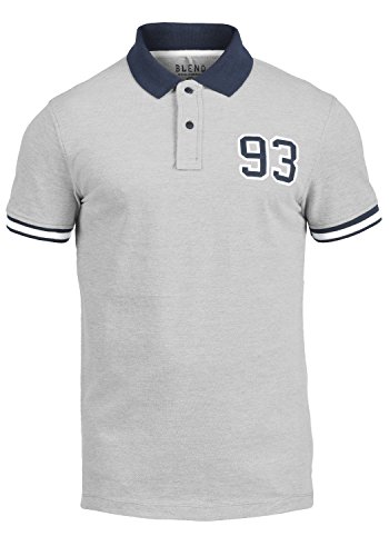 BLEND Gregor Camiseta Polo De Manga Corta para Hombre con Cuello De Polo De 100% algodón, tamaño:L, Color:Stone Mix (70813)