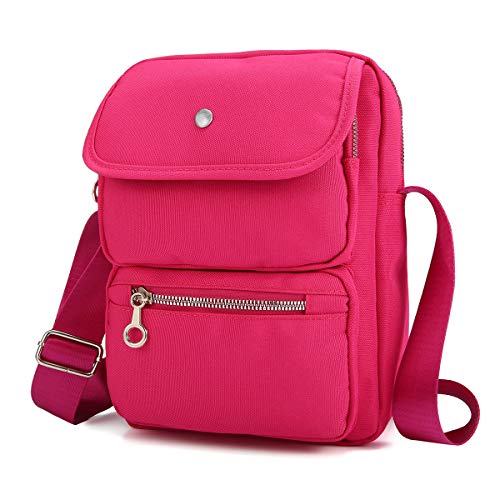 Bolso Crossbody para Mujeres,JOSEKO Bolso de Hombro de Nylon con múltiples Bolsillos Bolso Bolsa de Pasaporte de Viaje Bolsa Messenger Bag