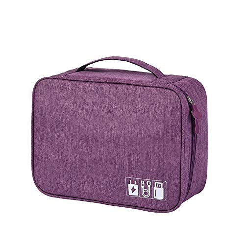 Bolso de la Bolsa de Vivienda Nueva de Auriculares Digital multifunción Paquetes for Redes móviles de Suministro de línea de Datos a Prueba de Agua con Capacidad de Cassette (Color : Purple)