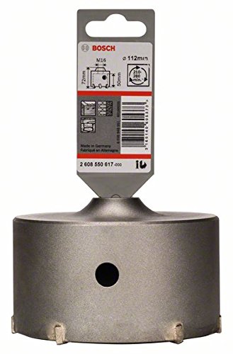 Bosch 2 608 550 617 - Corona perforadora hueca SDS-plus-9, 112 mm, 112 x 50 x 72 mm, 6, pack de 1