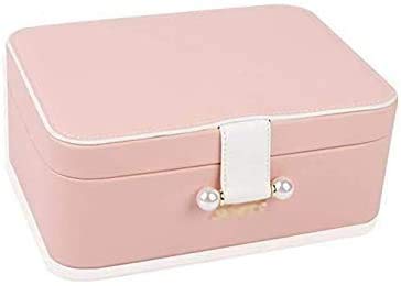 Caja de almacenamiento de joyas Pendientes a prueba de polvo a prueba de polvo a mano Collar Colgante Bolsa cosmética,Pink