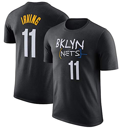 Camiseta De Baloncesto NBA Brooklyn Nets # 11 Irving para Hombres Adultos, Manga Corta De Baloncesto City Edition, Trajes De Competición Deportiva Camiseta De Baloncesto,Negro,XXL