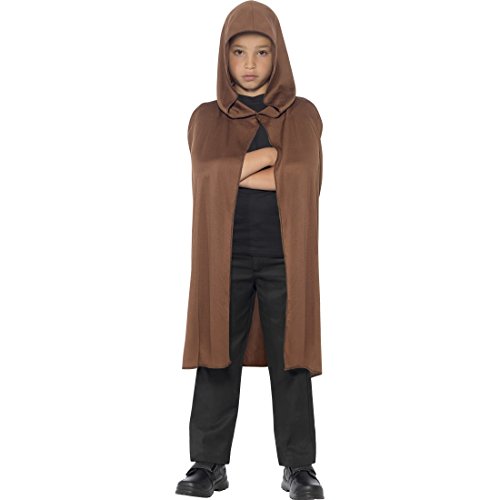 Cape de Jedi pour Enfant Brun Manteau Star Wars Moyen-Âge Cape Halloween Poncho Dracula soirée costumée accessoire déguisement de Carnaval garçon