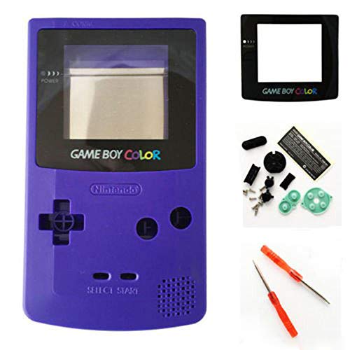 Carcasa de repuesto para Nintendo Gameboy Color GBC, color morado