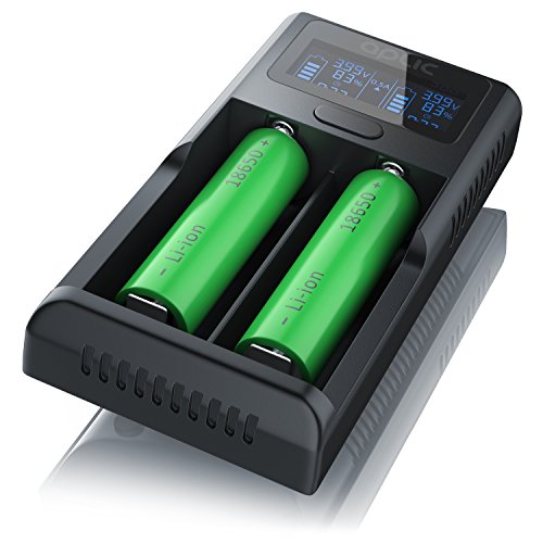 Cargador de Pilas de Litio USB de Aplic - Estación de Carga de Pilas Universal Recharger - Tecnología de Carga Inteligente controlada por microprocesadores