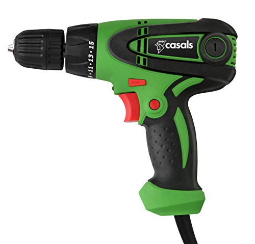 Casals VTA300 Taladro atornillador con cable, 300 W, 0-850 rpm, Verde