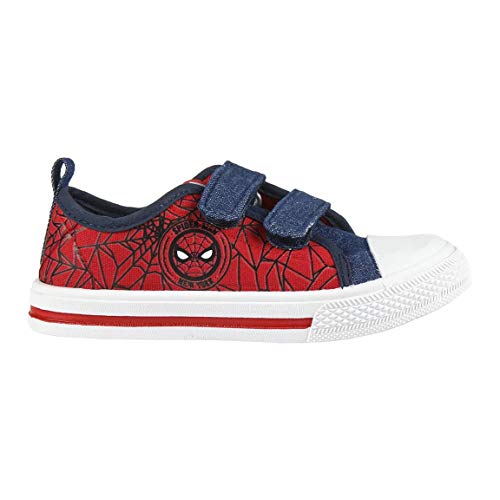 Cerdá Zapatilla Loneta Baja Spiderman, Niño, Rojo (Rojo C06), 28