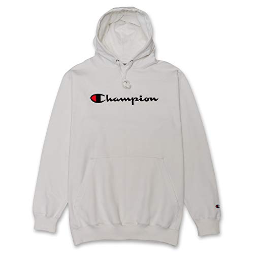 Champion Sudadera de Jersey con el Logo de la Escritura Bordado para Hombre 2X Blanco