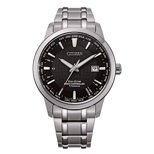 Citizen Eco-Drive CB0190-84E - Reloj controlado por radio para hombre, titanio, color negro