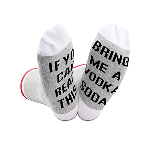 Cóctel Beber Regalo Vodka Soda Lover If You Can Read This Bring Me A Vodka Soda Novelty Calcetines