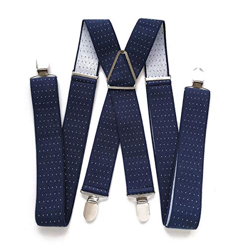 Color sólido ligas unisex Xxl grande de tamaño ajustable elástico 4 clips 140 cm X Volver Mujeres Pantalones Los apoyos Dot Dot Navy 140 cm de la marina de guerra