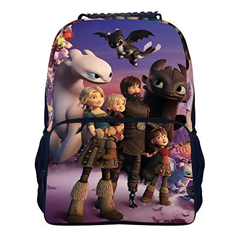 Cómo entrenar a usted dragón 40,6 cm niños estudiantes niños niñas escuela bolsos moda casual mochilas de viaje escolar universal