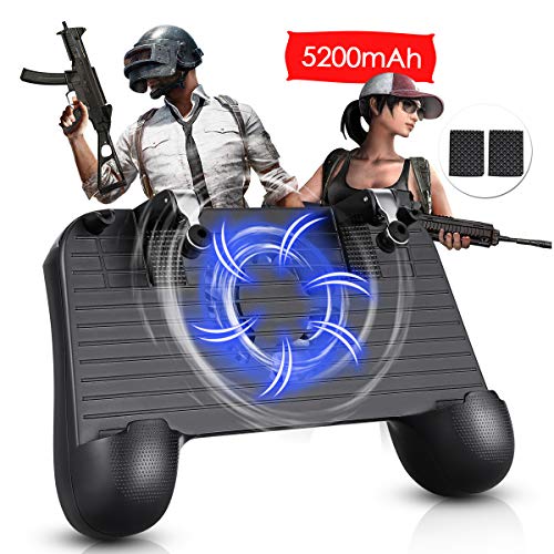 Controlador Móvil REDSTORM PUBG, Controlador de Juegos para Teléfono Celular, Agarre con Ventilación Más Fría, Gatillo para Controlador para Teléfono Celular, Disparo Sensible a 4 Dedos