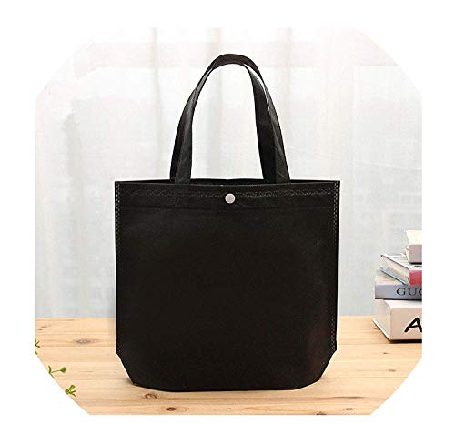 CoolStory 2019 Foldable Shopping Bag Reusable Tote Pouch Women Travel Storage Handbag Shoulder Bag,Black,C,S