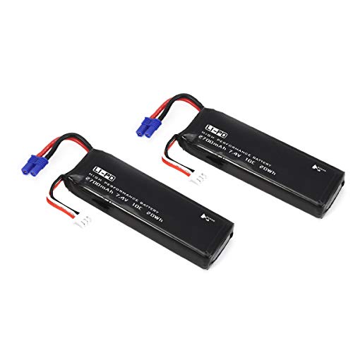 Cosye 2pcs 7.4V 2700mAh 10C 20Wh Li-po Battery Kit Accesorio de Repuesto para Hubsan H501S H501M H501A H501C RC Quadcopter Drone