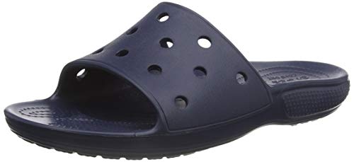 Crocs Classic Slide, Sandalias de Punta Descubierta Unisex Adulto, Azul (Navy 410), 46/47 EU