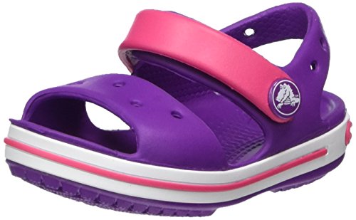 Crocs Crocband Sandal Kids, Sandalias Unisex Niños, Morado (Amethyst/Paradise Pink), 22/23 EU