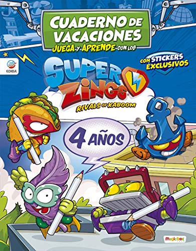 Cuaderno de Vacaciones juega y aprende con los Superzings para 4 años