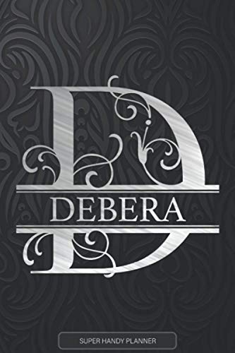 Debera: Silver Monogram Letter D The Debera Name - Debera Name Custom Gift Planner Calendar Notebook Journal