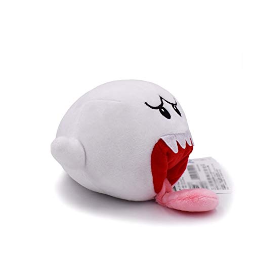 Decanyue 15 cm Bros Yoshi Boo Fantasma Lengua Larga Seta Blanca Mario Peluche Juguetes Muñeca de Peluche de Peluche Suave Regalo para niños 15 cm A