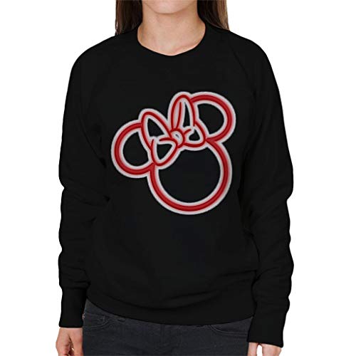 Disney Mickey Mouse Minnie Neon Head Women's Sweatshirt