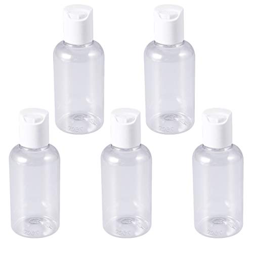 Dispensador rellenable para lociones líquidas, cremas, sistema de bomba de presión, envase vacío, ideal para viajes, 15 unidades de 75 ml, (color al azar), de Lurrose.