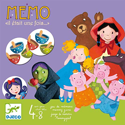 Djeco- Érase una Vez, Juego memo, Multicolor (38466A)