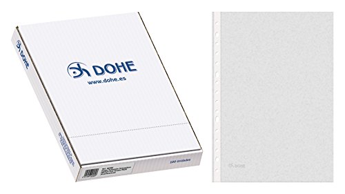 Dohe Premium - Pack de 100 fundas multitaladro, folio, Plus