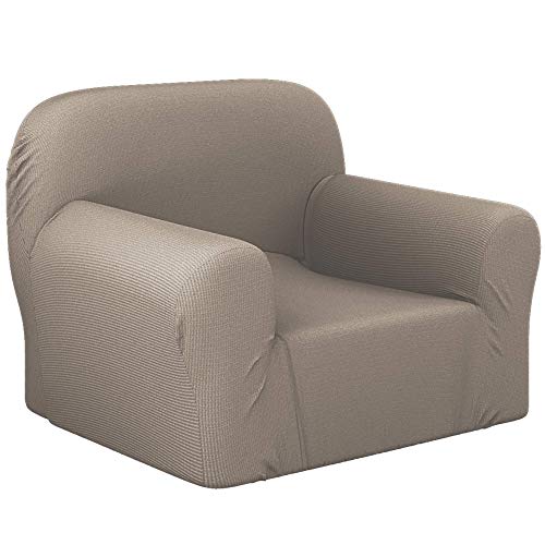 Dreamzie - Fundas Sofa Elasticas 1 Plaza - 60% Algodón Reciclado - Certificada Oeko-Tex® sin Productos Químicos - Fabricada en España - Beige