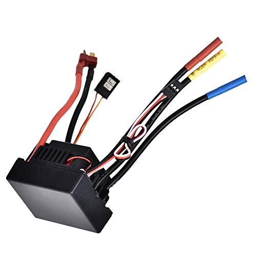 Drfeify RC Car ESC Eléctrico, 120A Impermeable Sin Escobillas ESC Controlador de Velocidad Eléctrico para 1/10 1/8 RC Coche