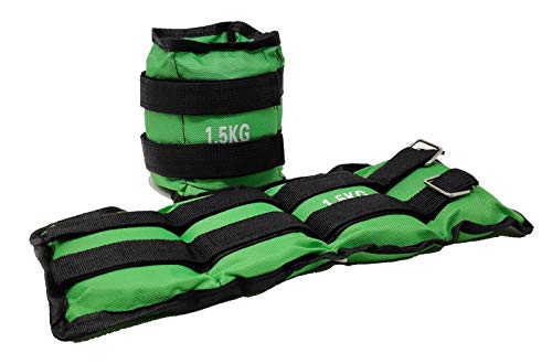 Ducomi Juri - Soft Pesos para Tobillos y Muñecas - Ideal para Deportes y Actividad Física - Mejora el Tono Muscular de Las Extremidades Inferiores y Superiores (Green, 2 x 1,5 kg)