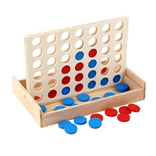 DUTUI Pequeño Juego de Mesa para Cuatro Viajes Consecutivos,en Una Práctica Caja De Madera, Juguetes Educativos para Exteriores en Caja de Madera,Multicolor