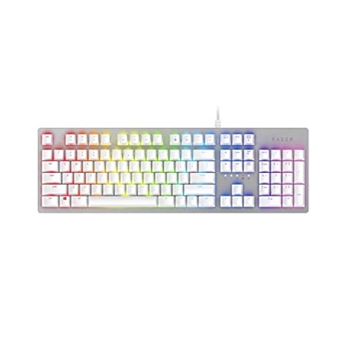 DYecHenG Teclado Conmutador Teclado mecánico del Juego opto-mecánico 104 Teclado Teclas retroiluminadas por Wired para los Jugadores de los Jugadores. (Color : White, Size : One Size)