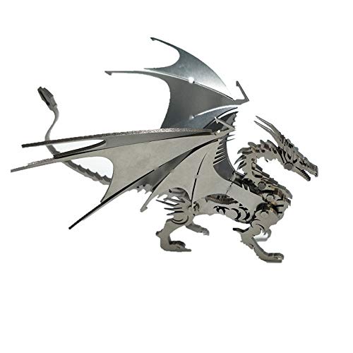 DYSD Acero Dragón Inoxidable Metal 3D Kits De Montaje De Puzzle para Niños Modelo Creativo Cumpleaños Decoración Colección De Juguetes