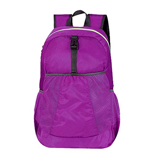 Ellyeall Mochila Plegable con Bolsillos Laterales para Botellas Mochila de Senderismo de 20 litros, Ultra Liviana y Resistente al Agua Mochila Unisex para una Variedad de escenarios,C